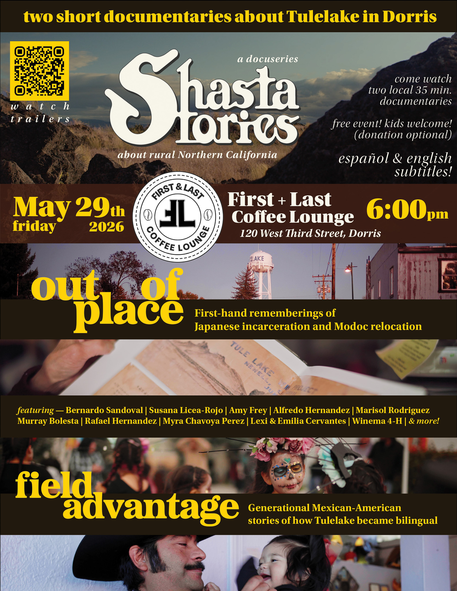 Shasta Stories - Screening of documentaries Out Of Place and Field Advantage