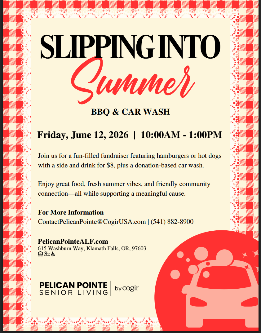 Slipping into Summer BBQ & Car Wash by Pelican Pointe Senior Living
