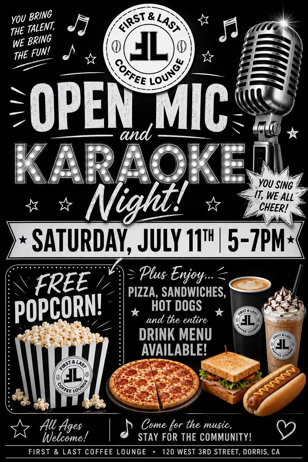 Open Mic and Karaoke @ First and Last Coffee Lounge! 